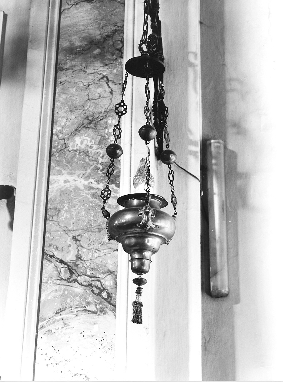 lampada pensile - produzione Italia settentrionale (sec. XIX)