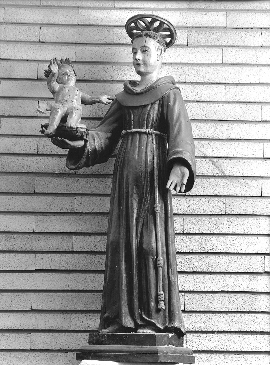 Sant'Antonio da Padova con il bambino (statua) - ambito piacentino (sec. XIX)