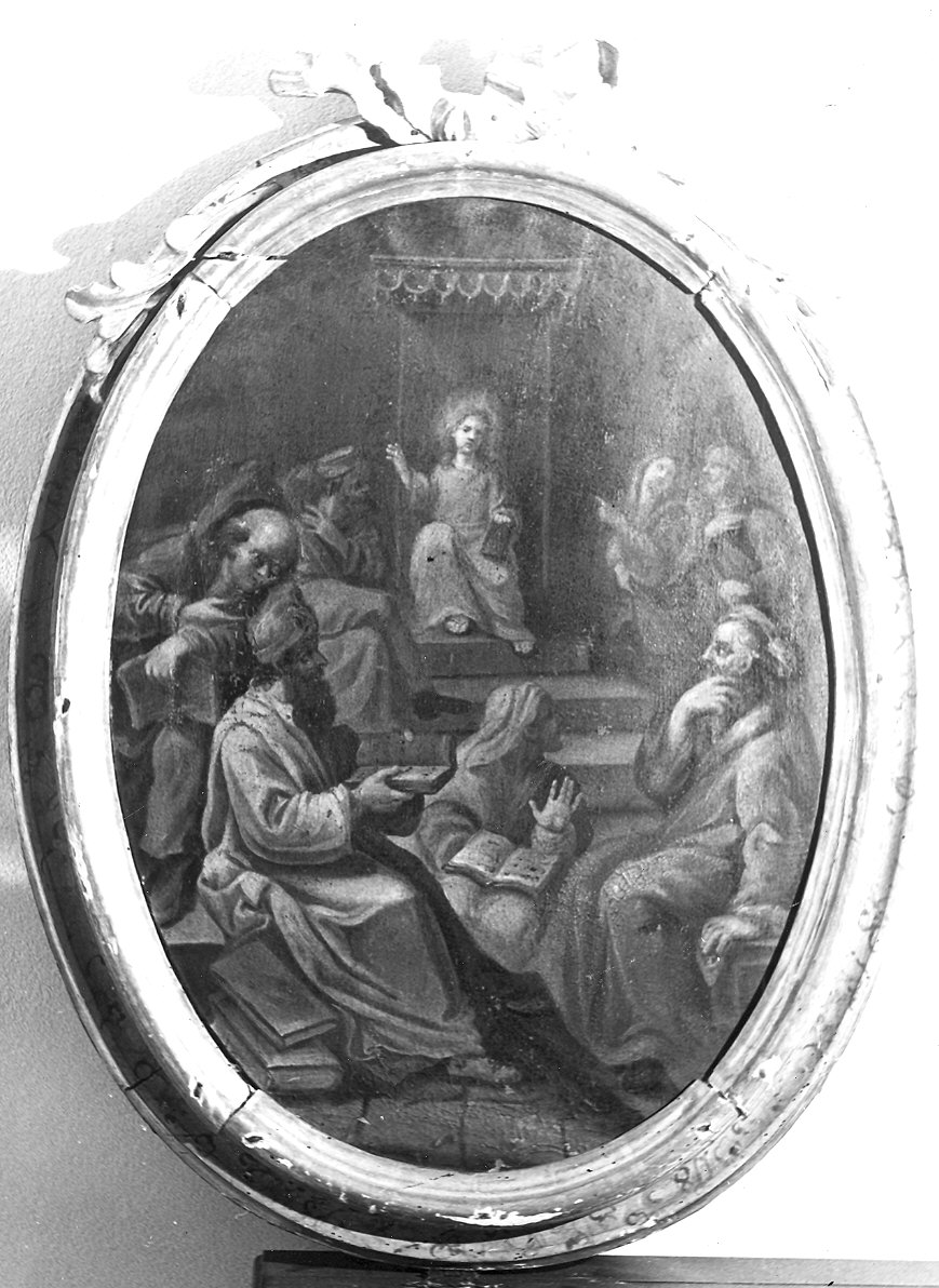 Disputa di Gesù con i dottori nel tempio (dipinto, elemento d'insieme) di Ferrari Paolo (sec. XVIII)