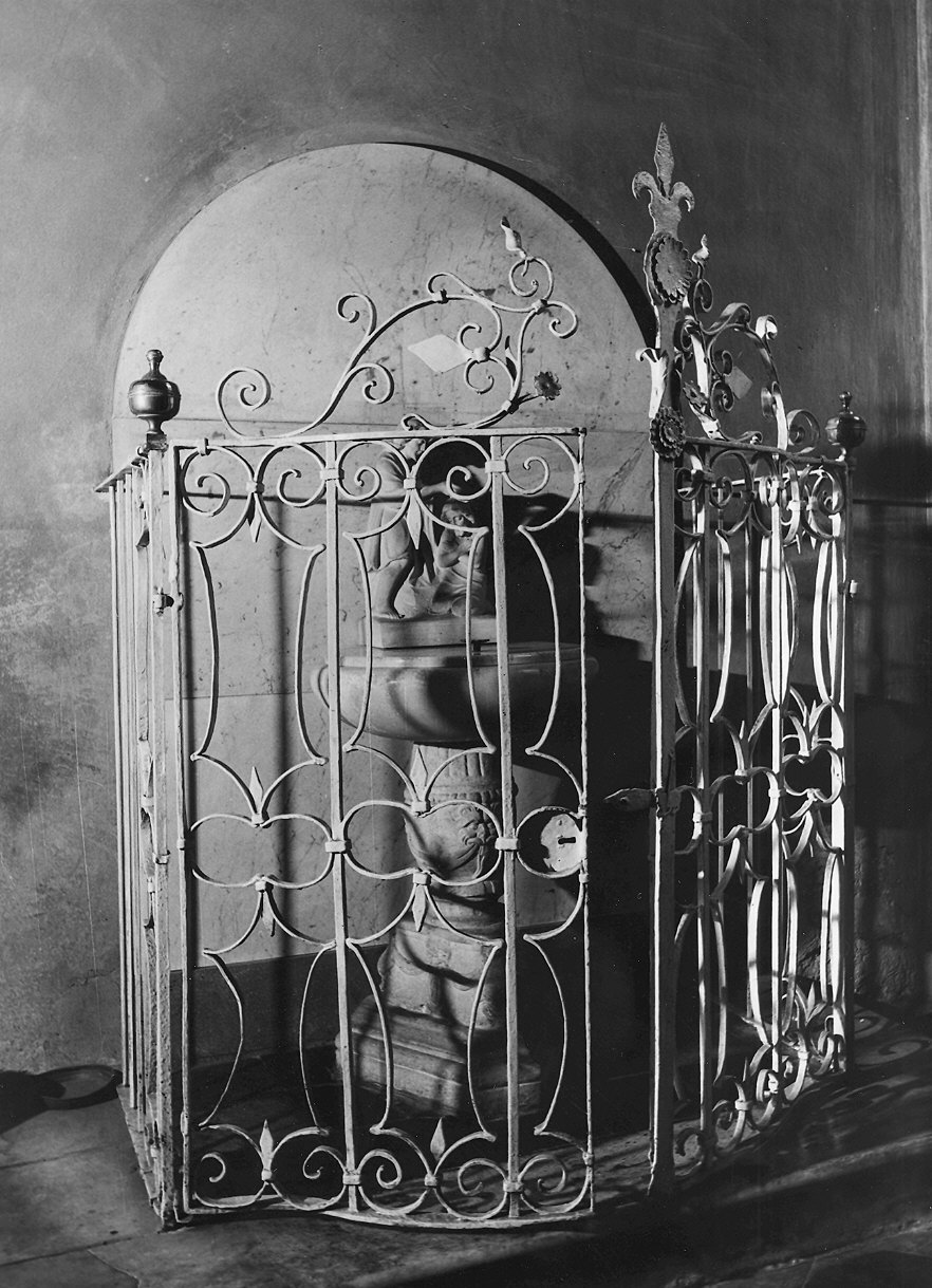 cancellata del fonte battesimale - ambito piacentino (metà sec. XVIII)