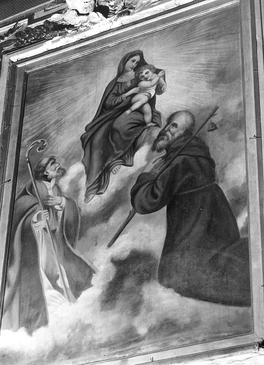 Madonna con Bambino tra San Savino e Sant'Antonio Abate (dipinto) - ambito piacentino (sec. XVIII)