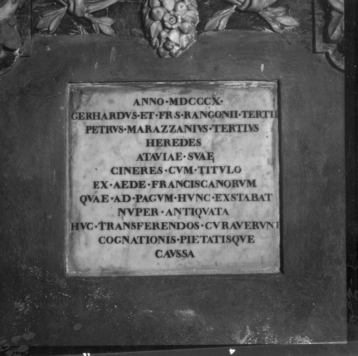 lapide commemorativa - ambito parmense (sec. XIX)