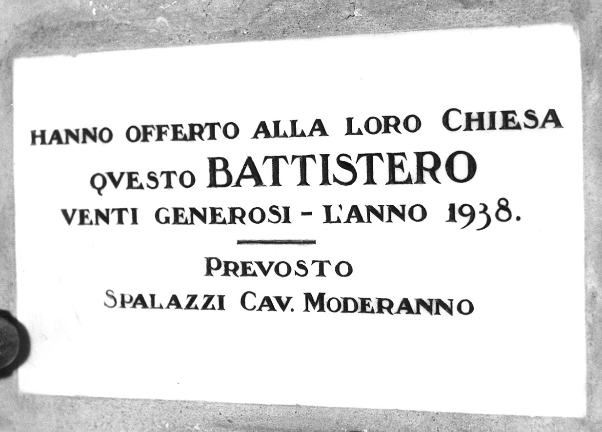 lapide commemorativa - ambito parmense (sec. XX)