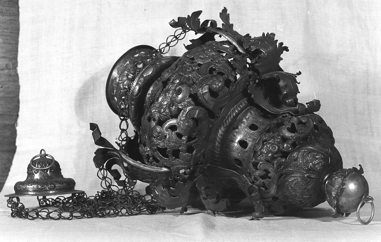 lampada pensile - ambito parmense (metà sec. XVII)