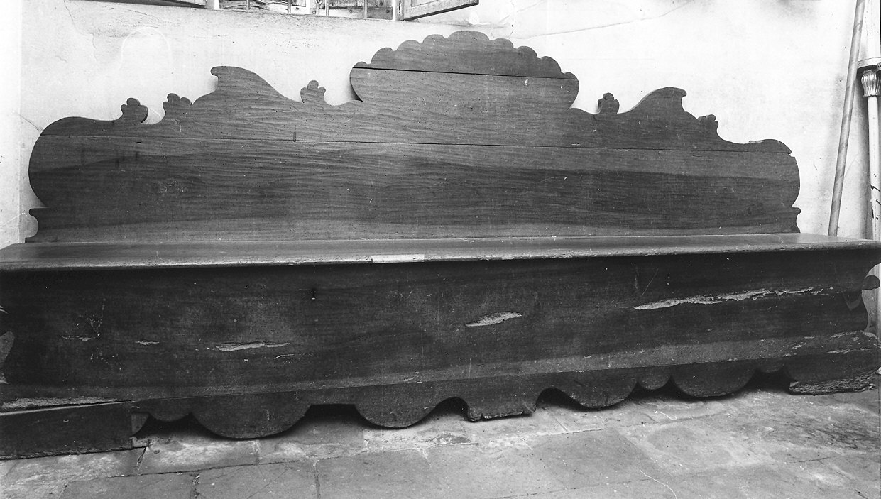 cassapanca - ambito parmense (terzo quarto sec. XVIII)