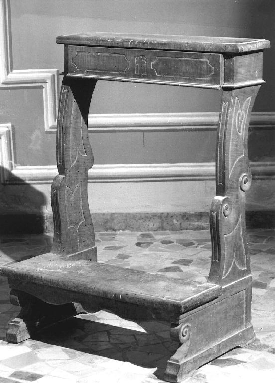inginocchiatoio - ambito piacentino (sec. XIX)