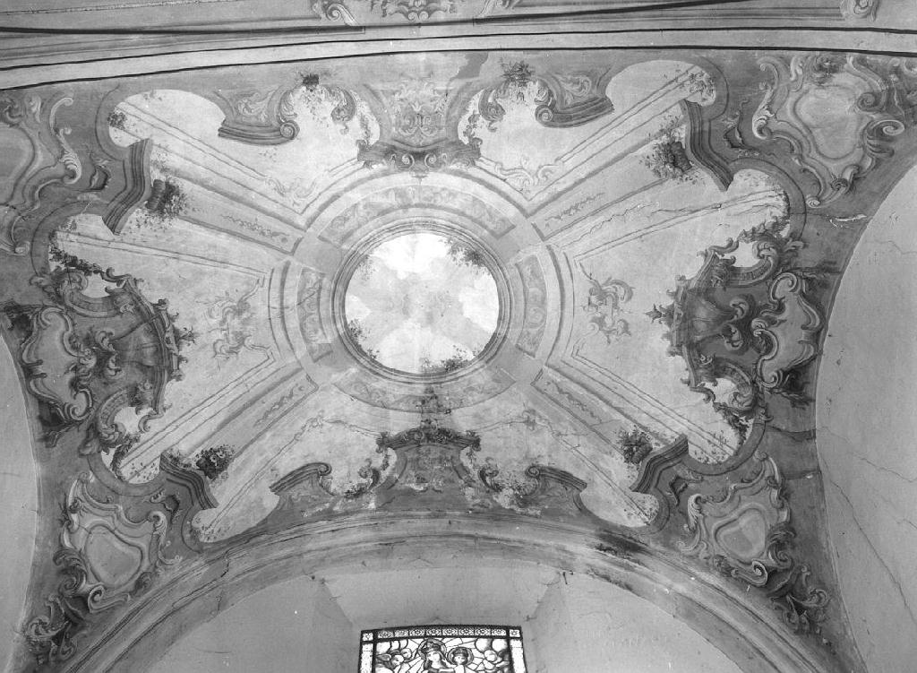 motivi decorativi con vasi e medaglioni/ quadrature architettoniche (dipinto, complesso decorativo) - ambito emiliano-lombardo (seconda metà sec. XVIII)