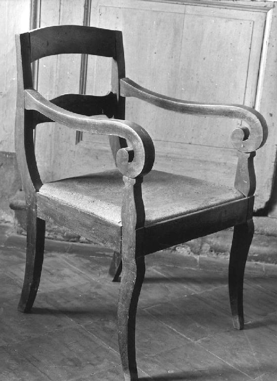 poltrona - ambito piacentino (sec. XIX)