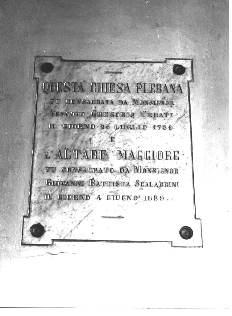 lapide - ambito emiliano (fine sec. XIX)