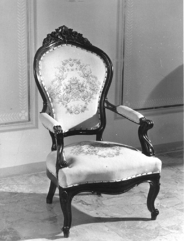 poltrona - ambito piacentino (seconda metà sec. XIX)
