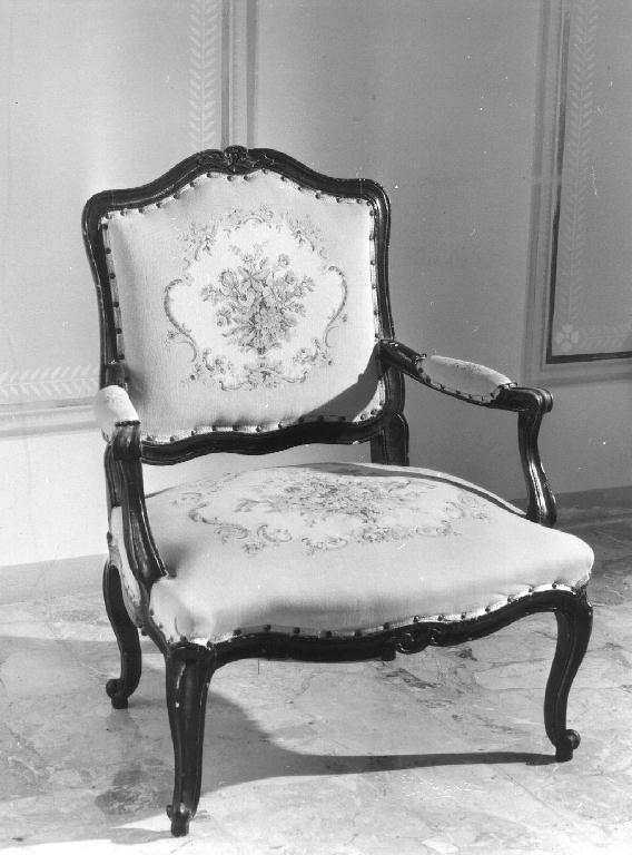 poltrona, serie - ambito piacentino (seconda metà sec. XIX)