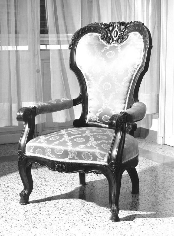 poltrona - ambito Italia settentrionale (seconda metà sec. XIX)