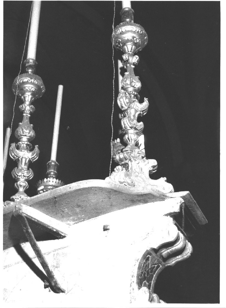 candeliere - ambito piacentino (metà sec. XVIII)