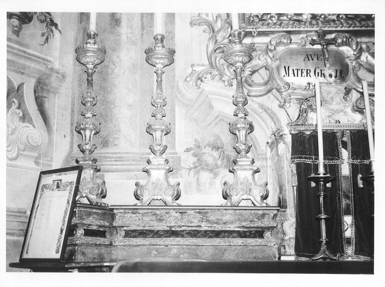 candeliere, serie - ambito piacentino (seconda metà sec. XVIII)