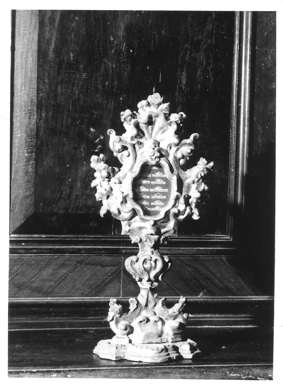 reliquiario - a ostensorio - ambito piacentino (sec. XVIII)
