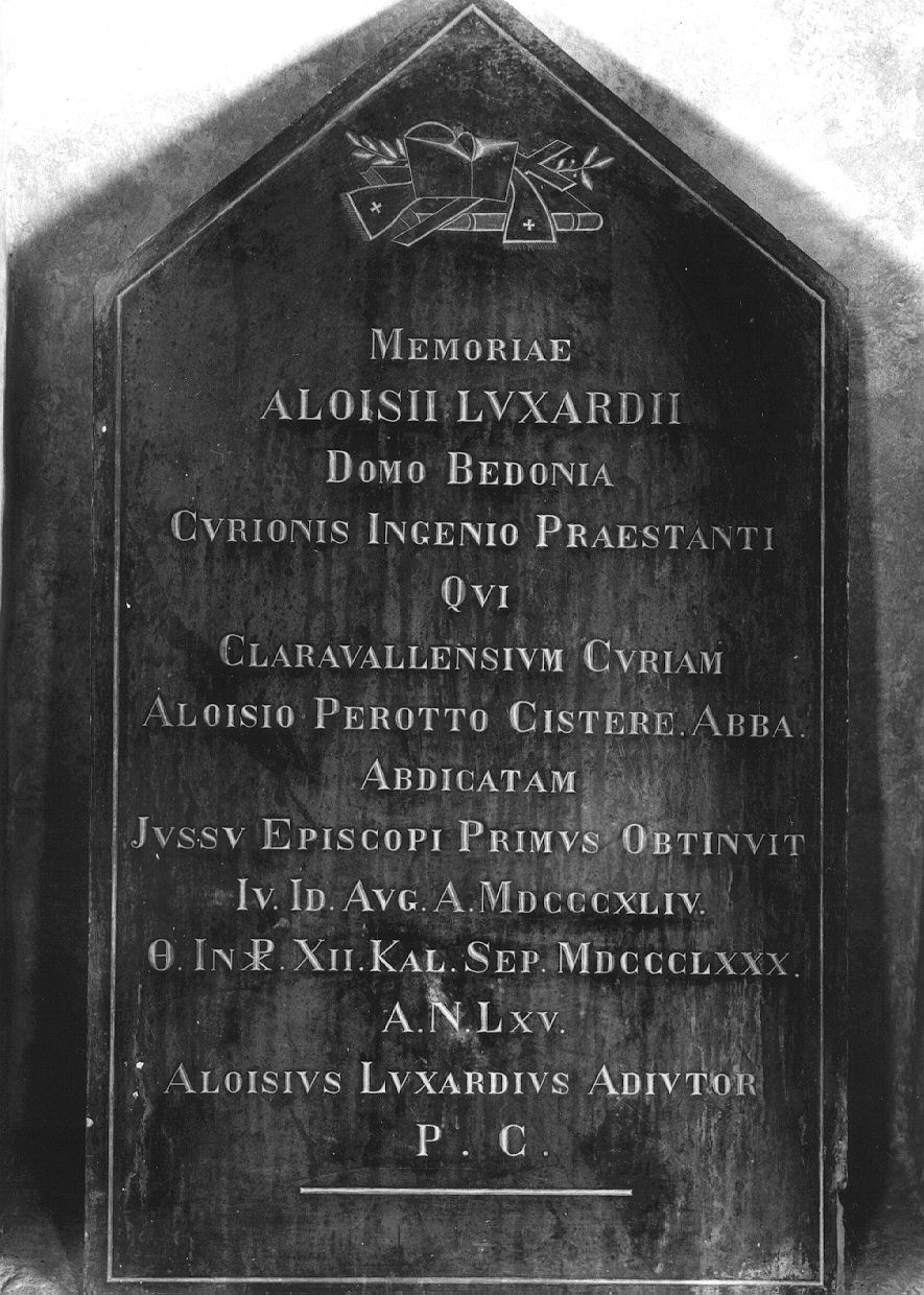 lapide commemorativa - ambito piacentino (sec. XIX)