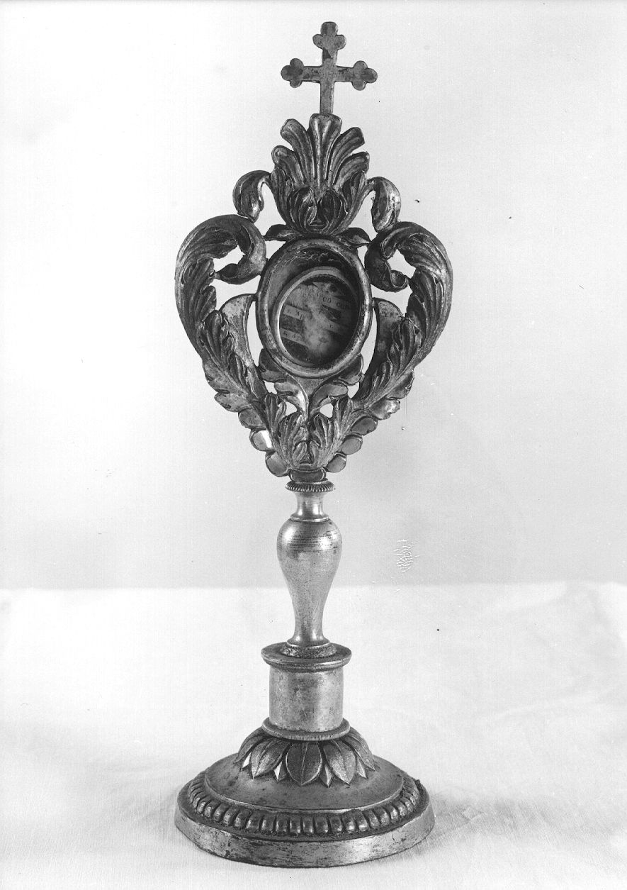 reliquiario - a ostensorio - ambito piacentino (prima metà sec. XIX)
