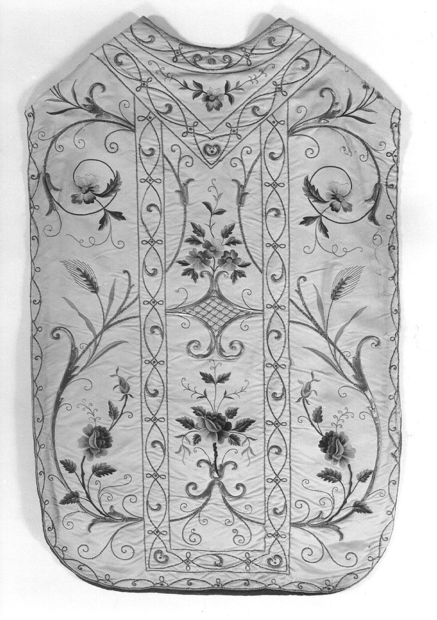 paramento liturgico, insieme - manifattura emiliana (seconda metà sec. XIX)