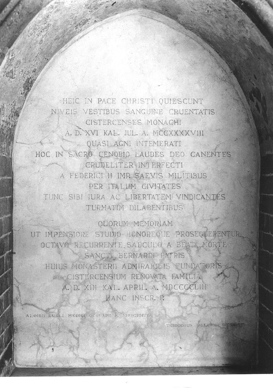 lapide commemorativa - produzione italiana (sec. XX)