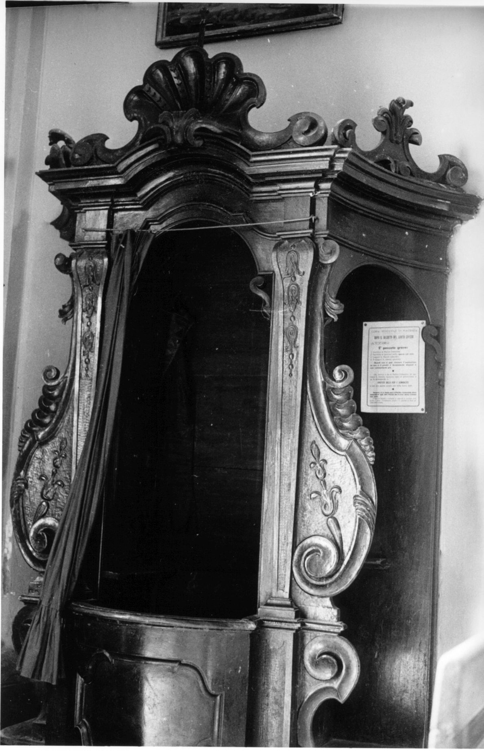 confessionale - ambito piacentino (sec. XVIII)
