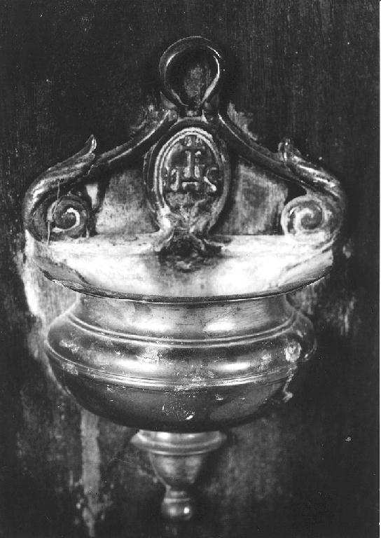 acquasantiera pensile - ambito parmense-piacentino (ultimo quarto sec. XIX)