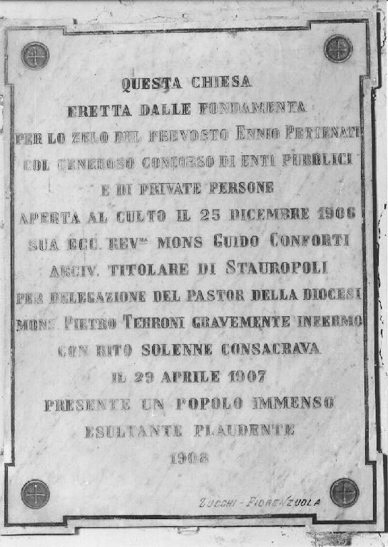 lapide commemorativa di Zucchi Carlo (sec. XX)