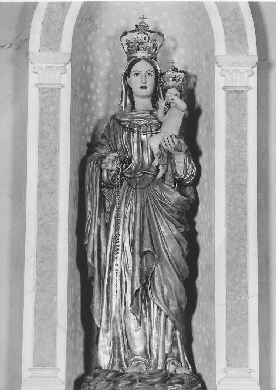 Madonna del Rosario (statua) - ambito emiliano-lombardo (metà sec. XIX)