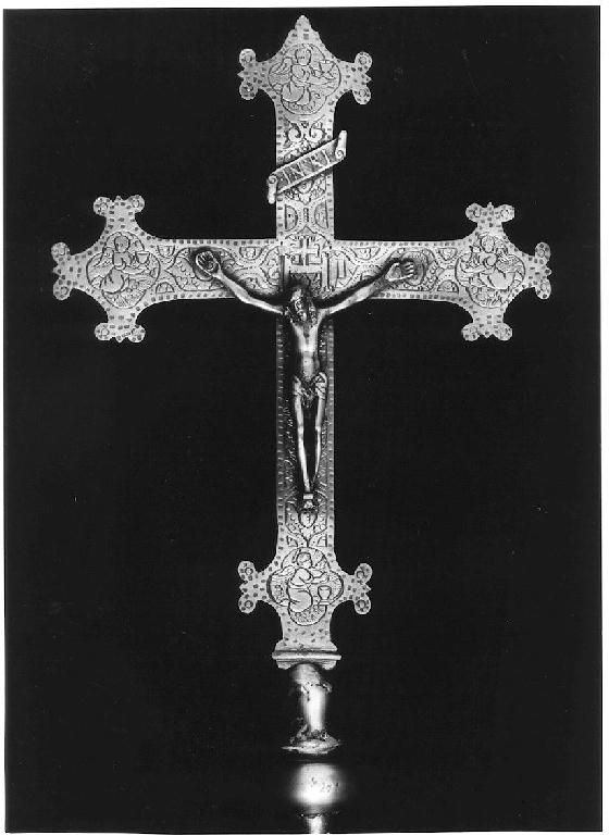 croce processionale - ambito piacentino (fine sec. XIX)