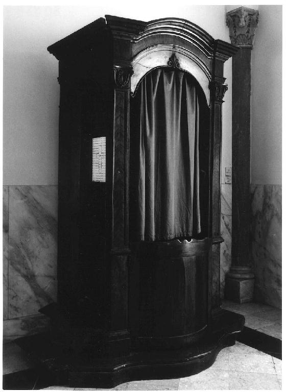 confessionale - manifattura piacentina (fine/inizio secc. XIX/ XX)