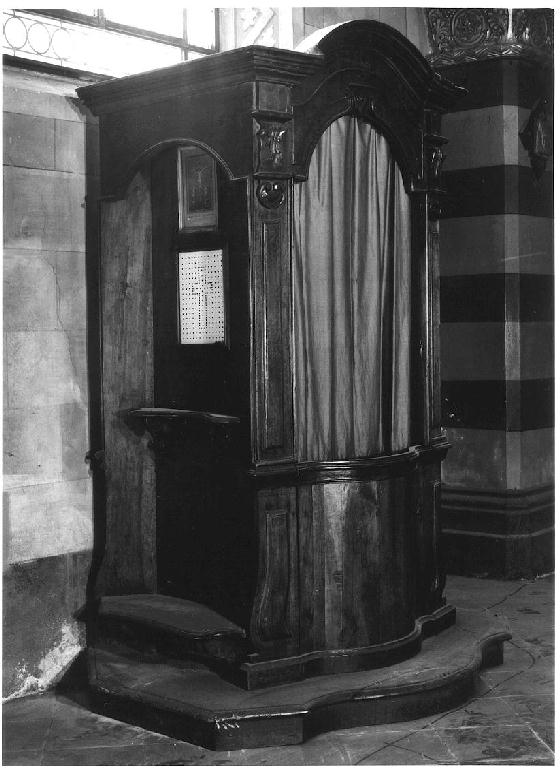 confessionale - manifattura piacentina (inizio sec. XX)