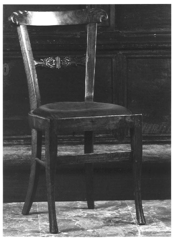 sedia - manifattura piacentina (fine/inizio secc. XIX/ XX)