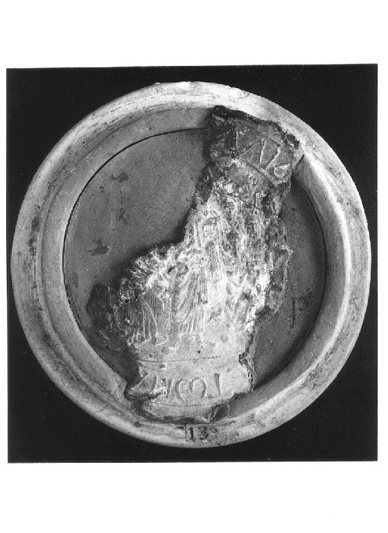 ampolla, frammento - ambito longobardo (seconda metà sec. VI)