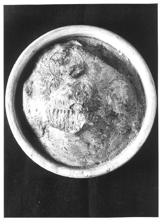 lampada, frammento - ambito longobardo (seconda metà sec. VI)