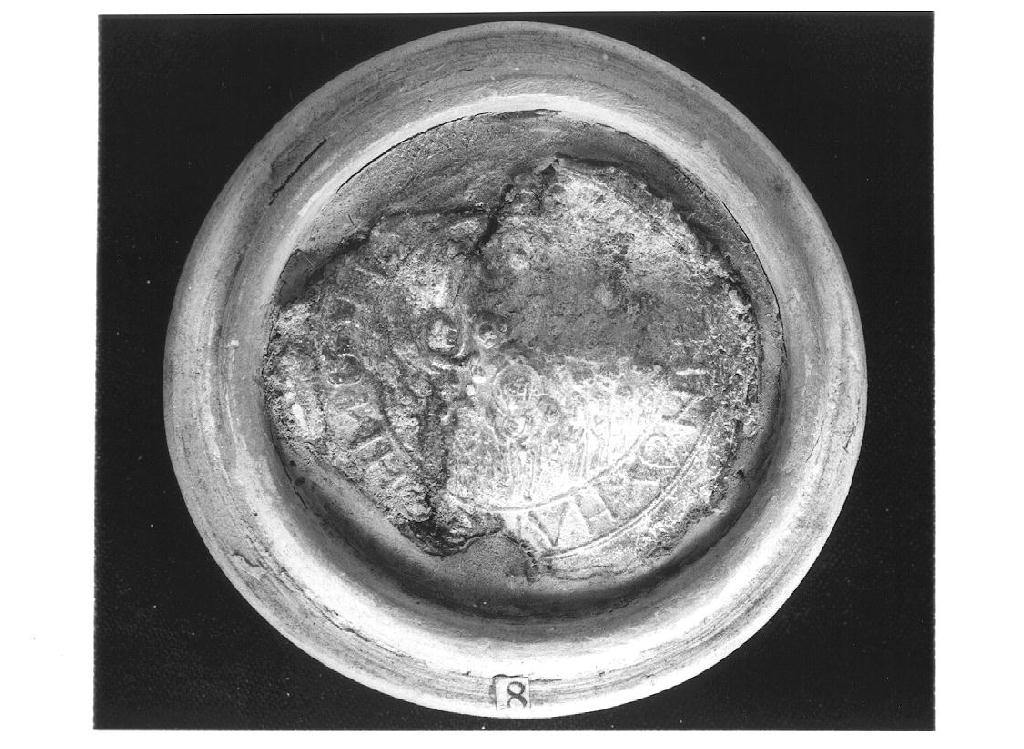 ampolla, frammento - ambito longobardo (seconda metà sec. VI)