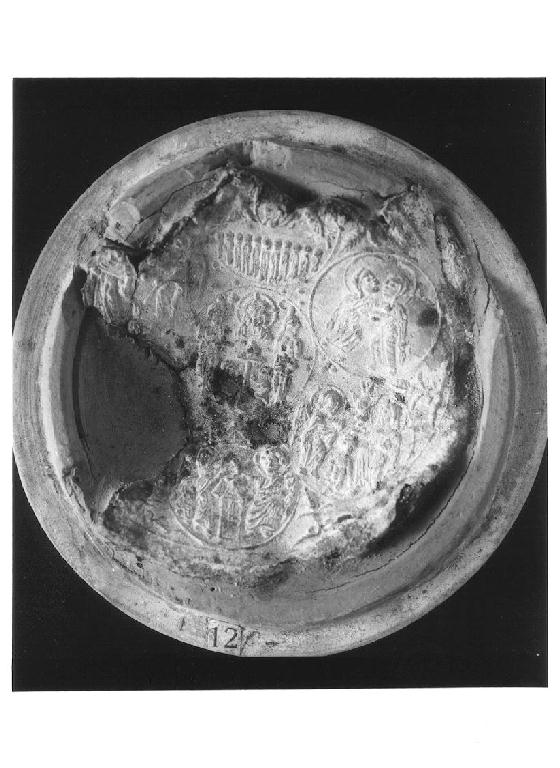 ampolla, frammento - ambito longobardo (seconda metà sec. VI)