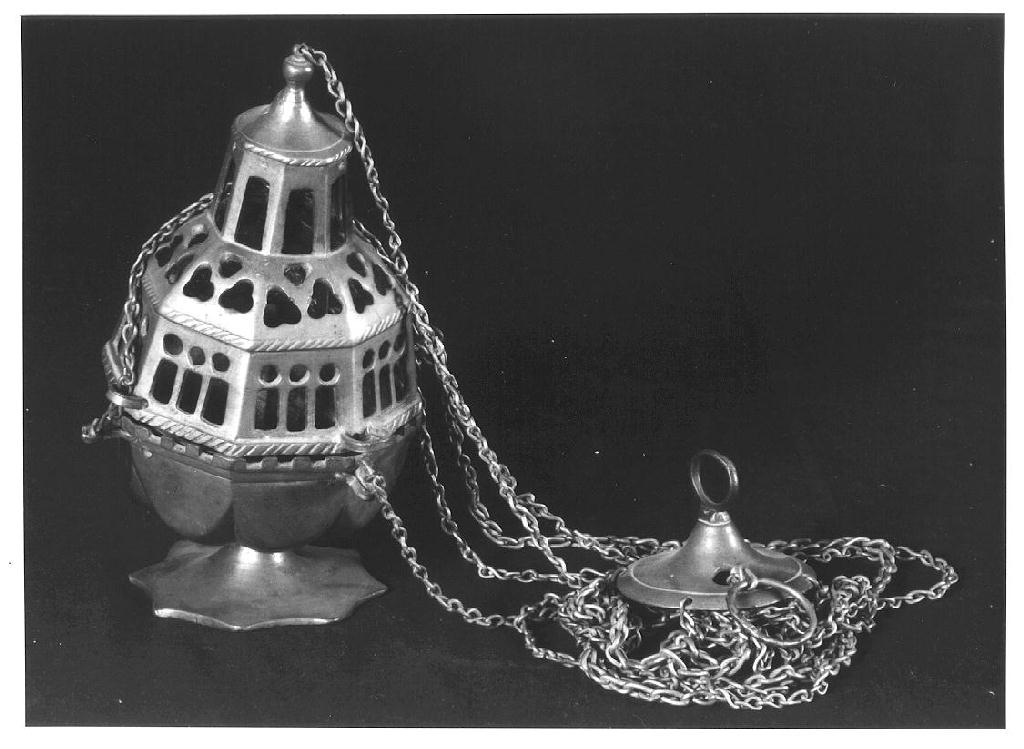 turibolo - a corpo architettonico - manifattura lombardo-emiliana (secc. XIV/ XV)