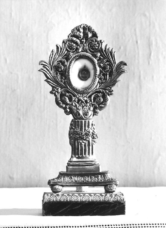 reliquiario - a tabella - manifattura parmense (primo quarto sec. XIX)