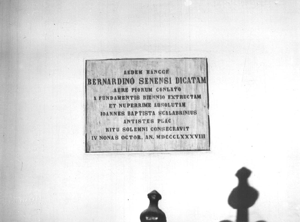 lapide commemorativa - ambito piacentino (fine sec. XIX)