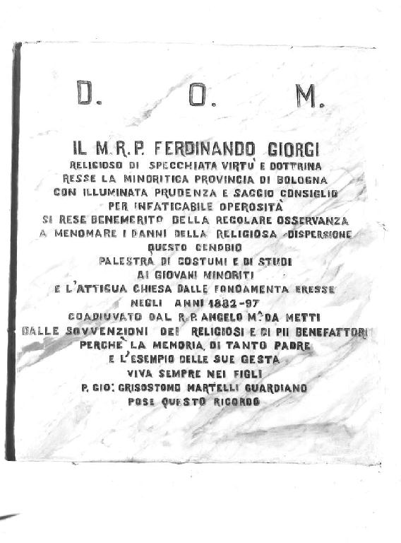 lapide commemorativa - ambito piacentino (inizio sec. XX)