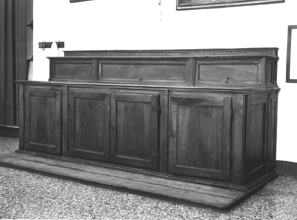 mobile da sacrestia, serie - ambito piacentino (fine sec. XIX)