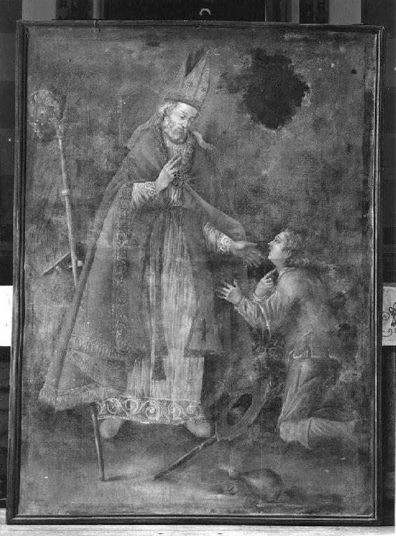 San Biagio guarisce una fanciulla (dipinto) - ambito emiliano (metà sec. XVII)