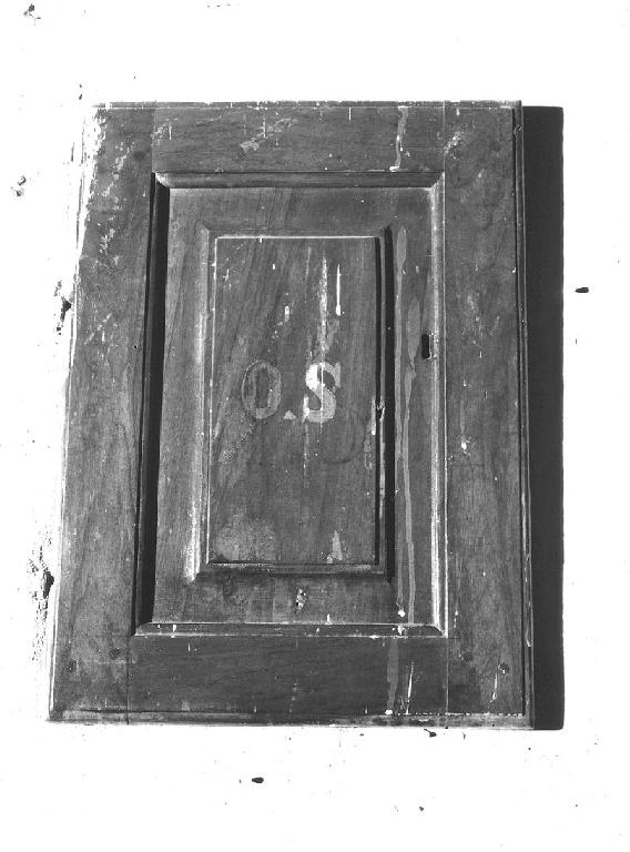 anta di armadietto per oli santi - ambito piacentino (sec. XIX)