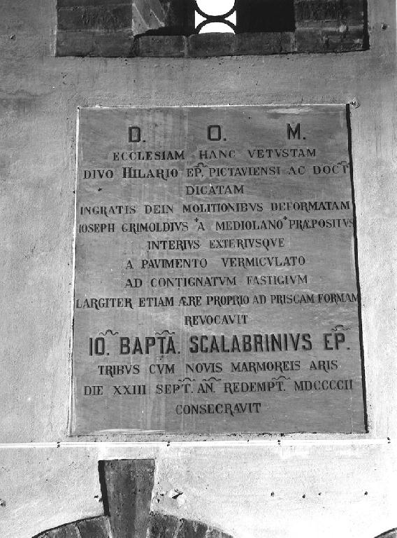 lapide - ambito piacentino (sec. XX)