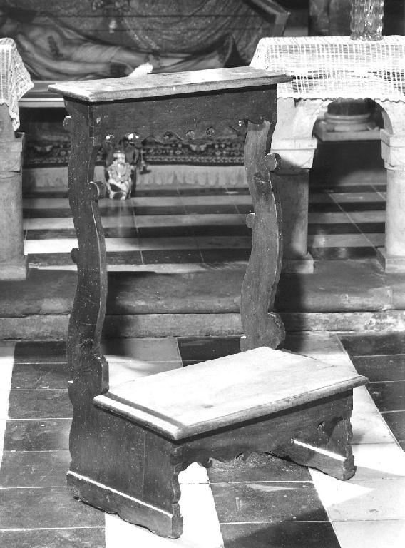 inginocchiatoio - ambito piacentino (fine sec. XVIII)
