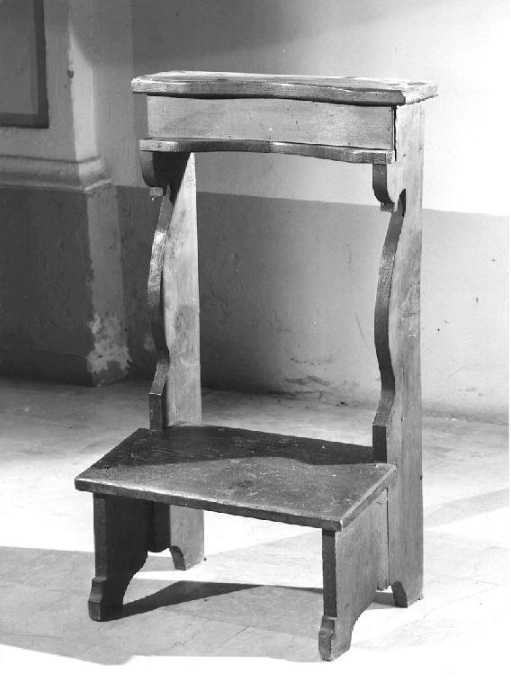 inginocchiatoio - ambito piacentino (fine sec. XVIII)