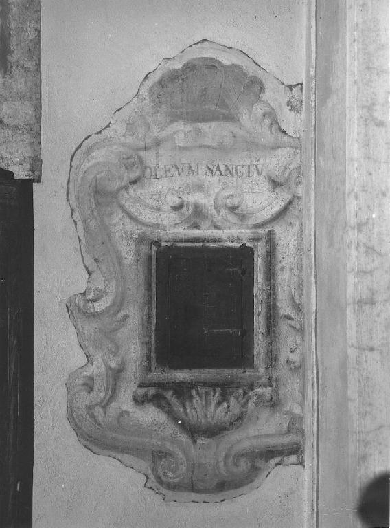 anta di armadietto per oli santi - ambito piacentino (sec. XIX)