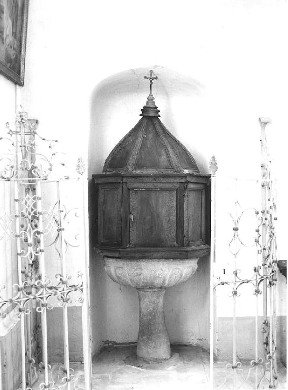 fonte battesimale - ambito piacentino (fine/inizio secc. XIX/ XX)