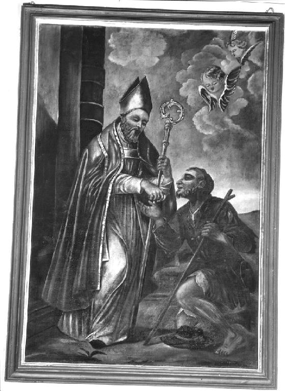 elemosina di s. Martino (dipinto) - ambito emiliano (sec. XIX)