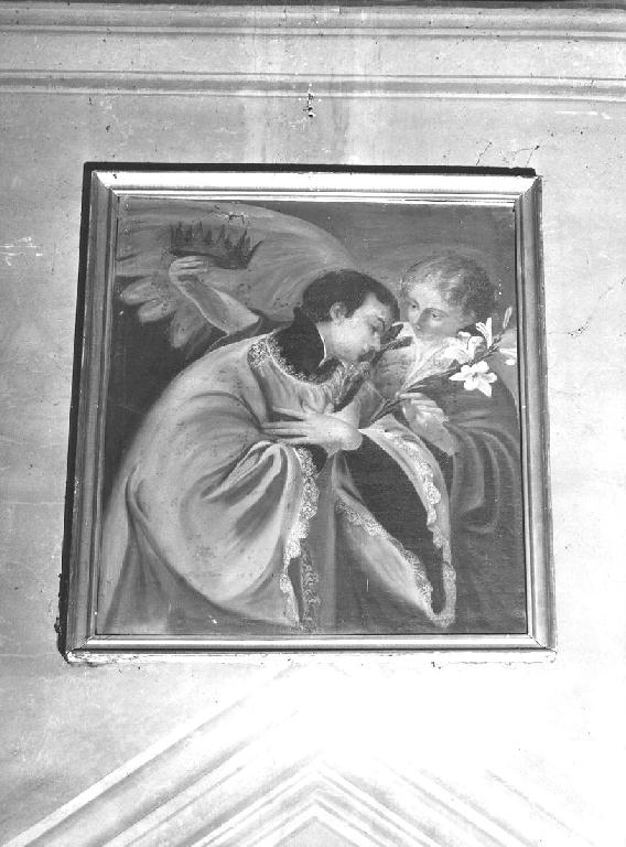 San Luigi adora il Crocifisso (dipinto) - ambito emiliano (inizio sec. XIX)