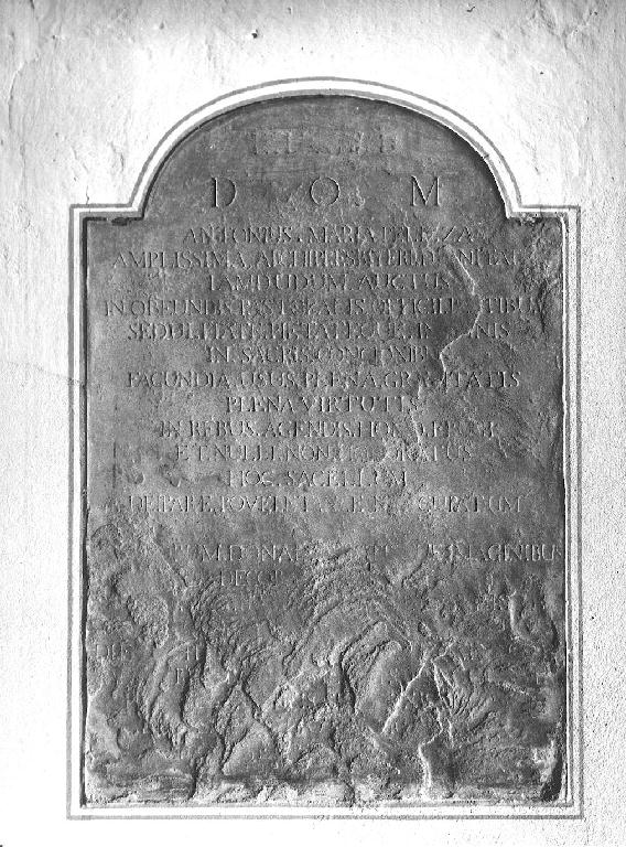 lapide commemorativa - ambito piacentino (seconda metà sec. XVIII)